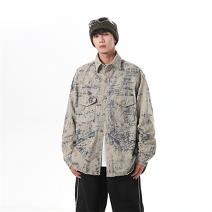 扎染破洞牛仔外套季设计感夹克秋款潮牌美式小香风衣服JK1105-P70图片