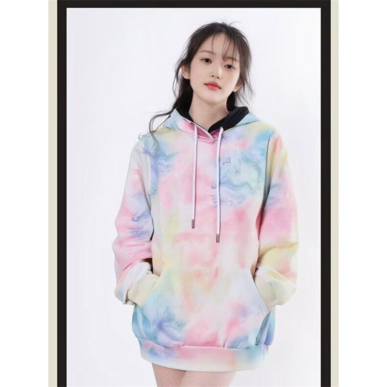 春秋季时尚欧美街头男女新款宽松连帽扎染印花休闲卫衣LM05/P54,男装卫衣,星座506
