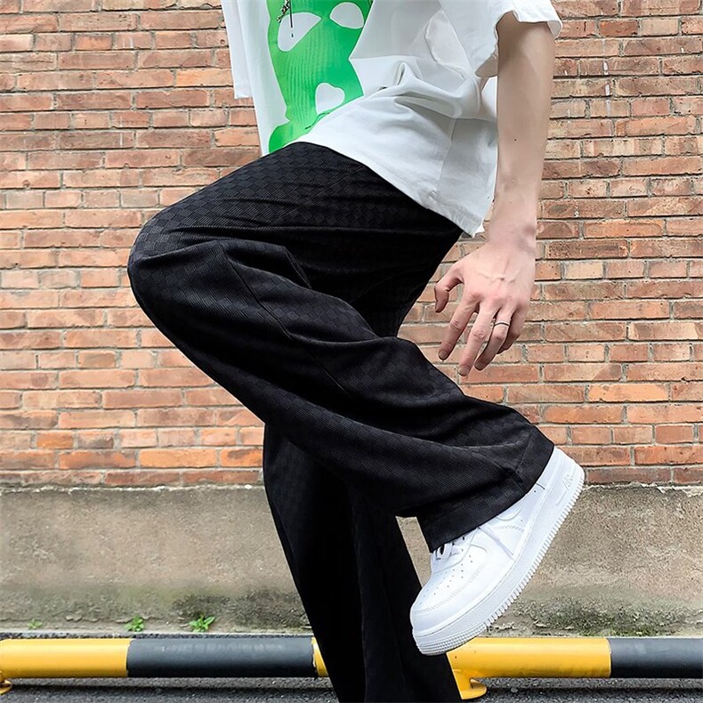 休闲百搭休闲裤2022网红新款纯色韩版痞帅直筒九分裤K2223P35图片