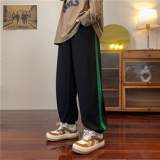 高品质华夫格休闲裤大码宽松长裤模特图B299-X5312-P45-限58，男装休闲裤，电商A061-1
