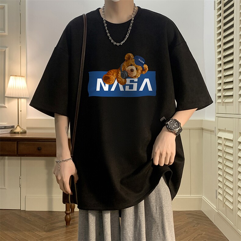 NASA麂皮绒短袖t恤男大码半袖男JD82247-P25,男装T恤,电商A040