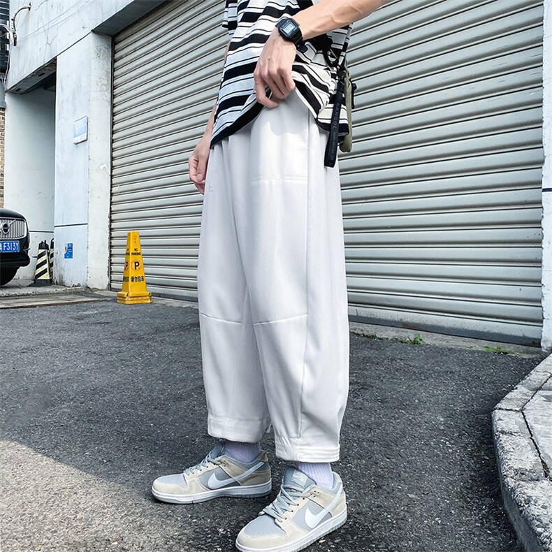 夏新款休闲裤男宽松哈伦束脚裤子男阔腿灯笼裤九分裤潮K792-P35,男装休闲裤,星座512-2