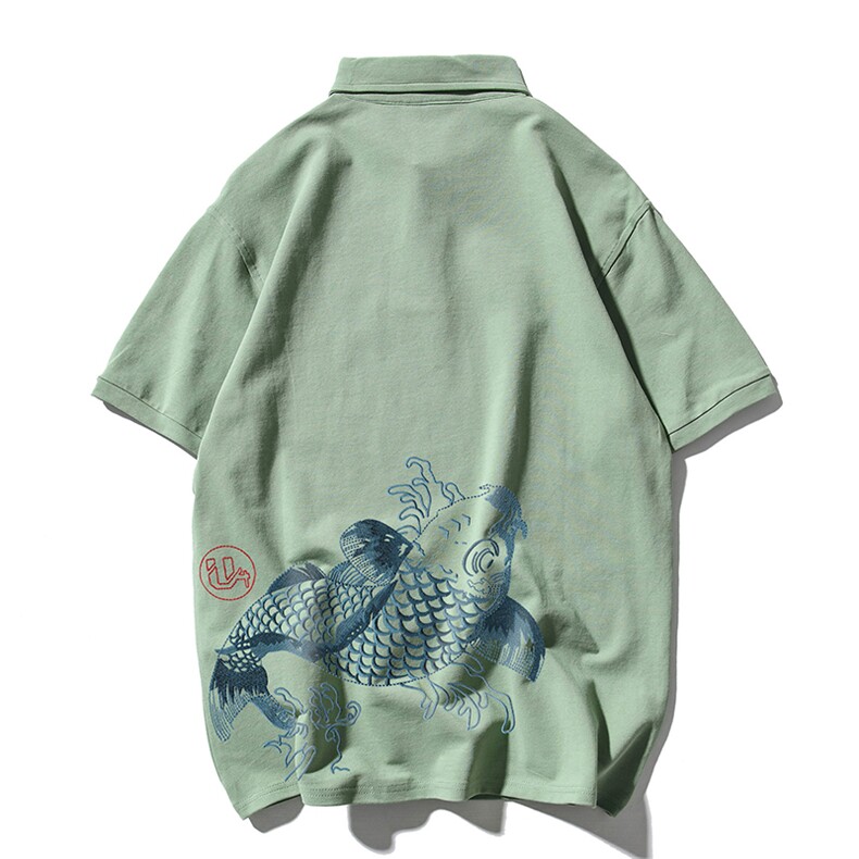 T恤潮流圆领男港风印花2024新款POLO衫时尚DS-B299-ZY1175P35,男装T恤,电商A061-1