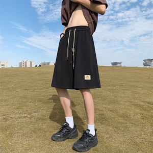 抖音品质新款宽松贴标大码运动五分裤短裤313A-1-NK119-P45控58图片