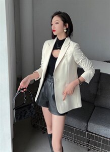 【现货】春装新款 韩版显瘦纯色修身西装图片
