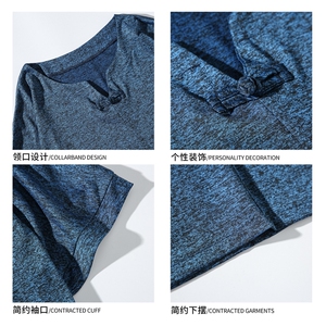 T907 P48 白底平铺 高品质冰丝盘扣潮流七分袖T恤夏装百搭青年图片