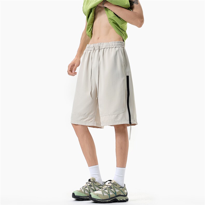 XZ602-DK8096-P40直播品质拉链可打开学生速干冰丝短裤学生五分裤，男装牛仔裤，星座602