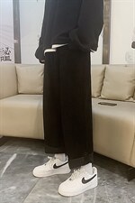 2025秋装现货灯芯绒宽松宽松大码休闲直筒运动裤DM92-P40，女装休闲裤，电商D321-1