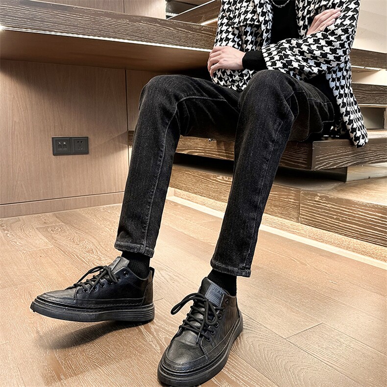 秋冬加绒休闲裤修身小脚男裤微弹力牛仔裤1412-1/607H/P60，男装牛仔裤，星座1412-1