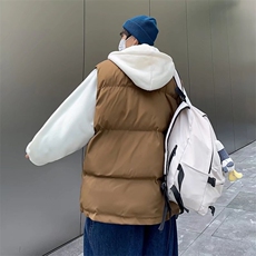 cityboy假两件棉衣男冬季潮牌高街宽松oversize外套M054-P78，男装棉衣，星座308B-1
