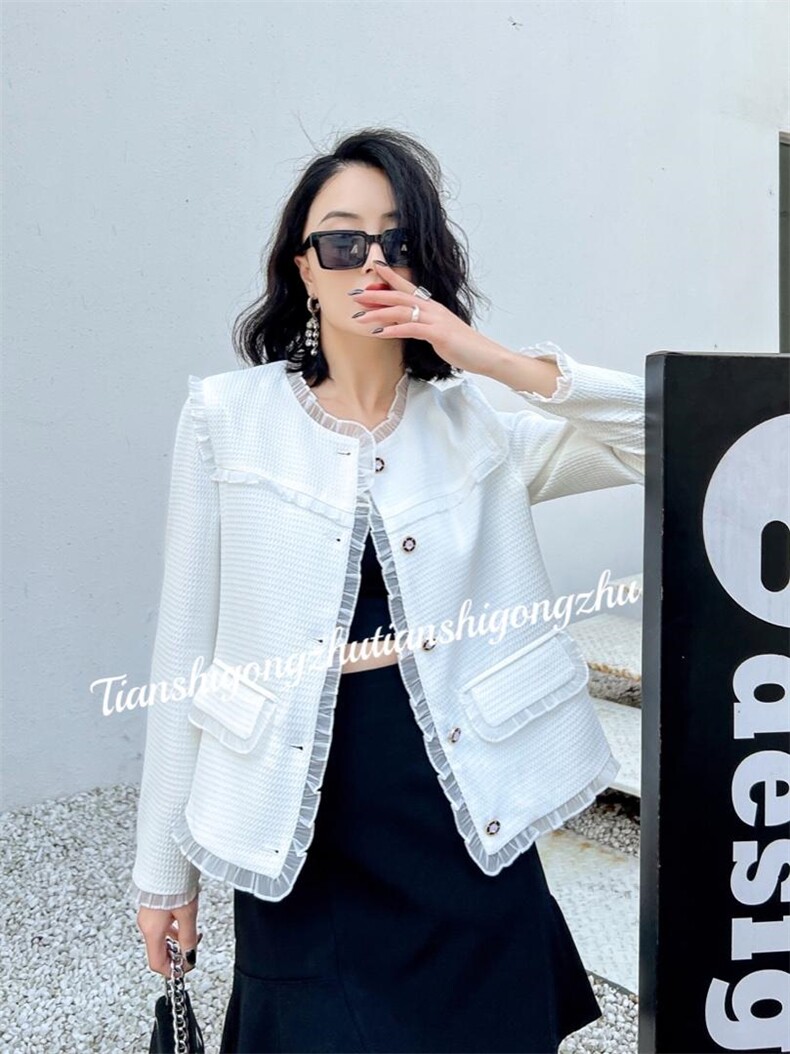 木耳边圆领外套，其它，天使公主