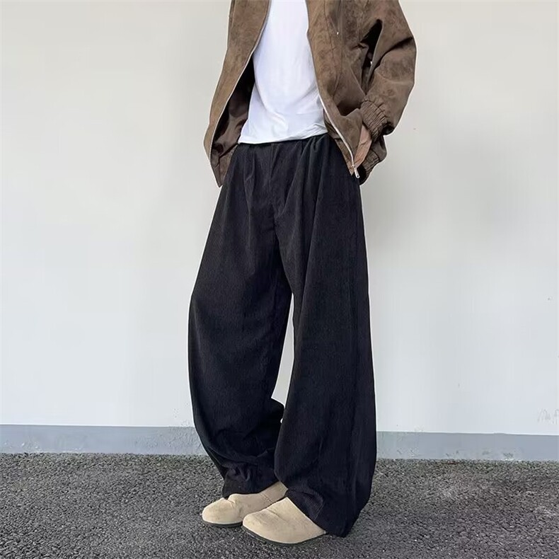 2025秋冬新款纯亚麻休闲裤男宽松直筒阔腿裤垂感长裤男K6750-P43,男装休闲裤,星座412-3