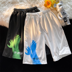 短裤男夏季薄款潮流五分裤2023新款休闲裤宽松外穿裤子DK0648-P25图片