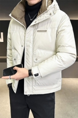羽绒服男冬季2025新款短款加厚保暖连帽外套A313-6113-P175，男装羽绒服，电商A313