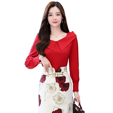 2022秋季时尚简约大方气质优雅收腰显瘦休闲修身百搭潮流上衣，女装衬衫，火爆靓佳人