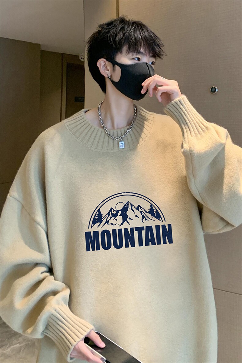半高领毛衣男士大码针织衫男毛线衣男M18255-P45加绒款-P65,男装针织衫/毛衣,电商A040