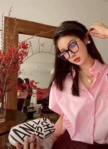 夏季垫肩衬衫 均码 现货图片