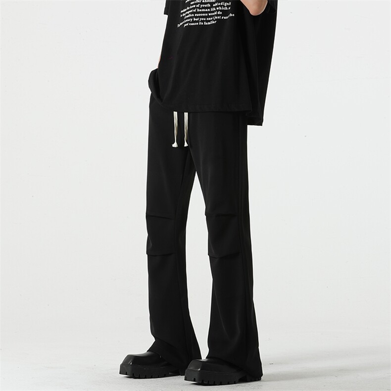 vibe高街垂感西裤ins潮牌设计纯色微喇叭裤子XZ211-1-K2321-P50,男装西裤,星座211-1
