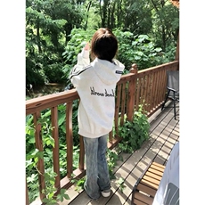 5453-P52原版做工前后刺绣纯棉华棉复合休闲卫衣薄款/加绒，女装卫衣/绒衫，星座617A-2