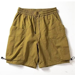 短裤男女夏季薄款纯棉裤子休闲中裤日系复古宽松直筒阔腿五分裤图片