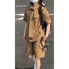 工装短袖衬衫男生休闲美式复古衬衣8028-P38，男装衬衫，电商B380（原B361）
