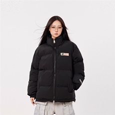 1506-1/M字母棉服1/P39旗帜立领棉衣棉服男女冬季加厚潮情侣，男装棉衣，星座1506-1