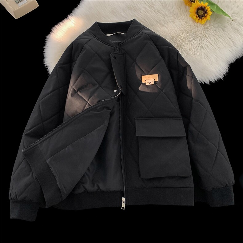 平铺冬季2025新款港风男棉衣棉服情侣装冬装宽松外套潮S273-P118，男装棉衣，电商A233-1