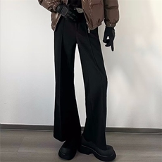 男新款青少年时尚休闲高级感微喇西裤X2312P33，男装休闲裤，星座1116-2