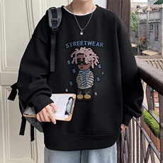 华夫格！2023秋冬新款男士圆领卫衣长袖T恤HWY19P30加绒P40，男装卫衣，电商B220