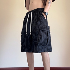 夏季男士大码短裤五分裤休闲运动裤休闲裤中裤大裤衩潮牌D15-P48，男装牛仔裤，星座308B-2