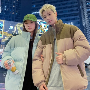 特批港风情侣夜景宽松时尚撞色立领棉衣 MY2279 P60控98图片