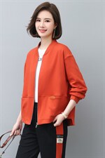 女士休闲卫衣2025春秋新中年妈妈开衫卫衣外套，女装卫衣/绒衫，依恋蒂丝