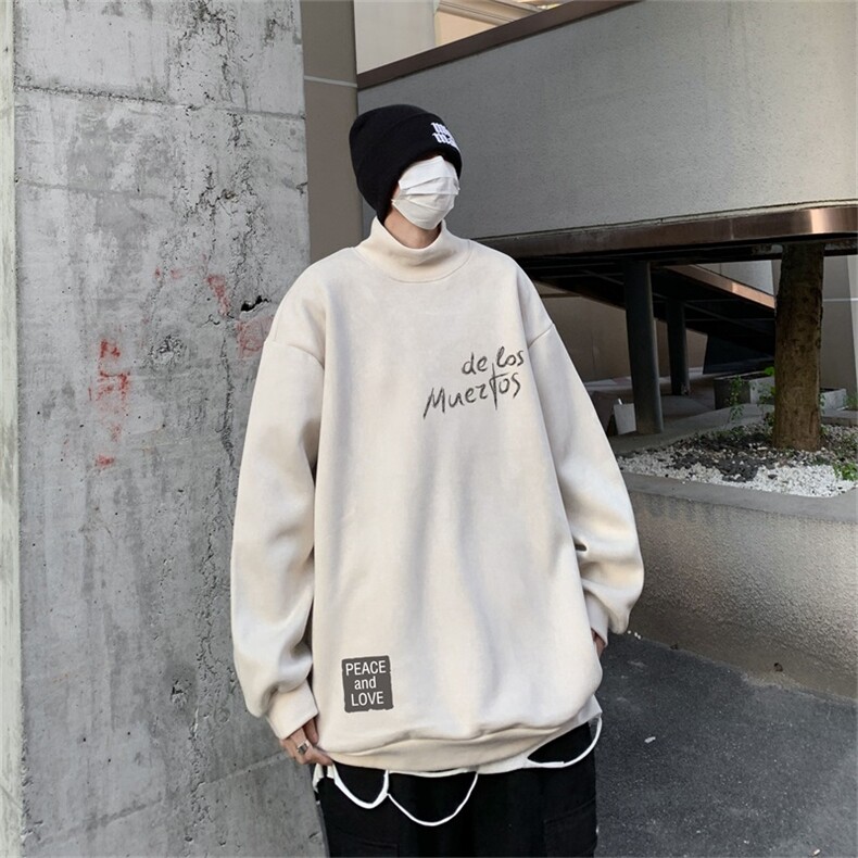 电商DSA028-JRLCT21L126P55加绒加厚半高领麂皮绒卫衣限价78,男装卫衣,电商A028