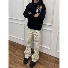 潮美式复古植绒刺绣连帽卫衣男女春秋外套宽松百搭街头帽衫上衣，女装短外套，四季星座505