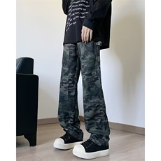 迷彩工装牛仔裤男生秋季新款美式高街复古N7007-P40，男装牛仔裤，星座1109-3