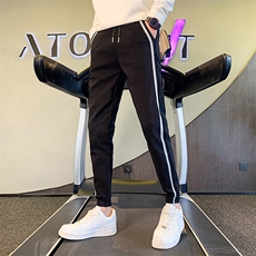 秋冬加绒休闲裤男士保暖修身小脚裤休闲长裤潮901K17P45加绒55，男装棉衣，星座901