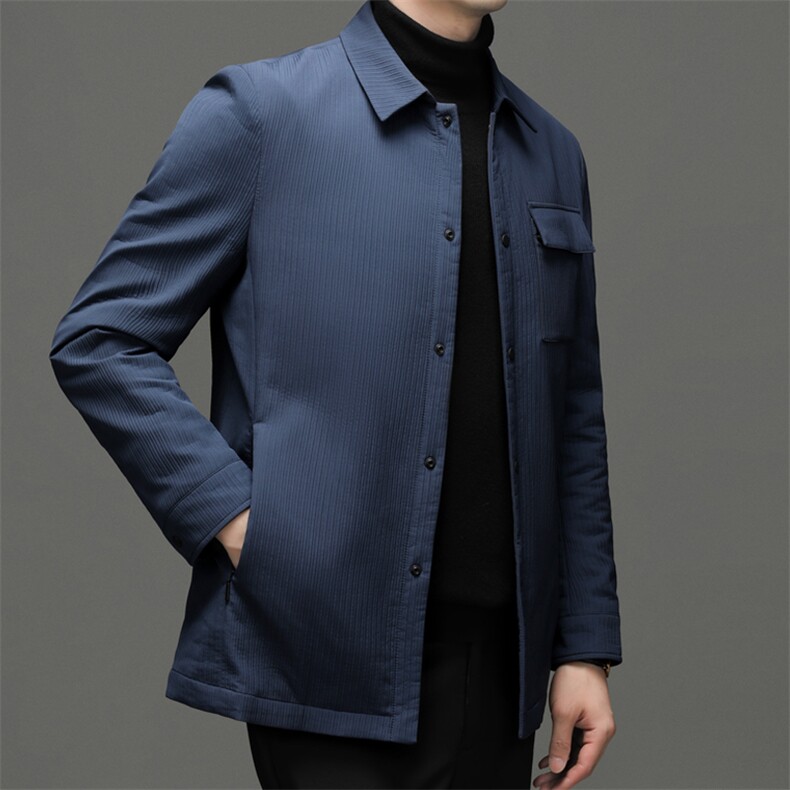 冬季外套男2023新款棉服翻领商务休闲上衣中年加厚保暖男装棉衣,男装棉衣,电商B212（原钱塘6029）