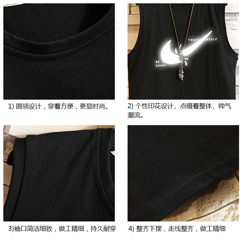 BX25111-P20港风运动汗背心男大码汗衫男无袖T恤男砖墙挂拍,男装T恤,电商A040A
