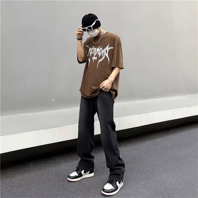 美式牛仔裤男春秋新款休闲直筒裤TG05P38,男装牛仔裤,星座1116-2