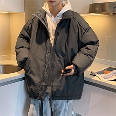 现货冬季美式休闲加厚雪山外套夹克立领纯色三防户外工装棉服，男装夹克，电商A443
