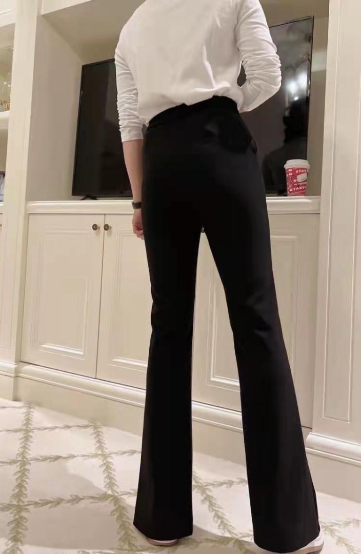 新款百搭前裤角口开衩神裤,女装其它,L·H·X