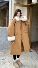 羊羔毛拼接派克羽绒服女2025冬季新款巨好看休闲保暖90白鸭绒外套，女装羽绒服，2C053