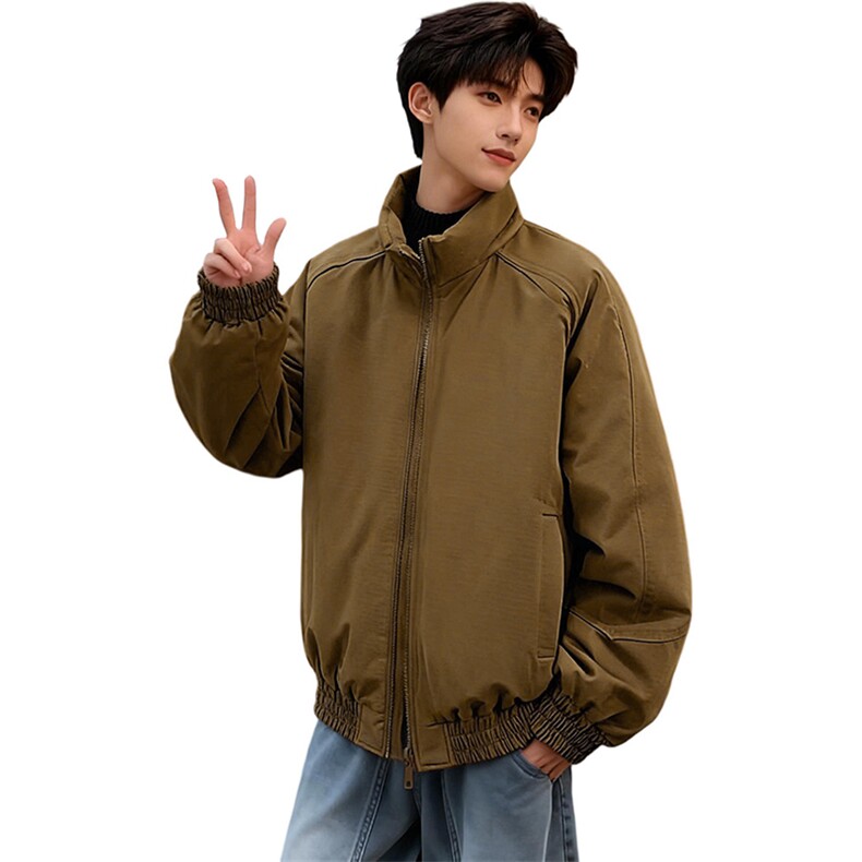 高品质春装新款老钱风美式高街解构立领棒球服飞行夹克休闲外套潮,男装夹克,电商A486-1