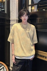 8XL-M特大码夏季短袖冰丝皱感透气T恤男潮垂感宽松半袖DX305P45，男装T恤，电商D206-1