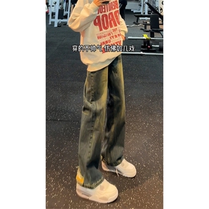 B221 美式ins高街暗黑小众个性宽松直筒牛仔裤 LK23140-P65 控88图片