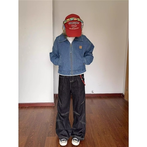 百搭文艺气质慵懒水洗做旧短款牛仔外套简约流行原宿ins新款潮流图片