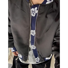1506/Q3590/P65美式复古提花刺绣拼接夹克百搭棒球服外套，男装夹克，星座1506