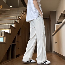 休闲裤男士韩版潮流高街帅气褶皱2024夏季新款ins长裤K5549-P33，男装休闲裤，星座412-3