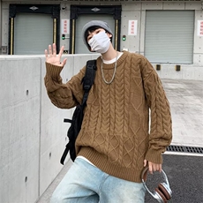 B306P50秋冬男装男生毛衣线衫时尚宽松男日系打底衫，男装针织衫/毛衣，星座512-6