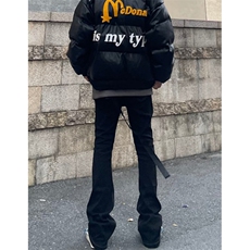 长飘带微喇叭牛仔裤男潮牌直筒修身显瘦拖地微喇长裤KH808，男装牛仔裤，星座1116A（原606A-3）